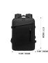 Buckle Decor Charging Port Design Functional Backpack