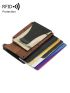 Colorblock Card Holder RFID Blocking