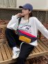 Colorblock Letter Graphic Waist Bag Casual Style