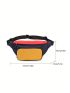 Colorblock Letter Graphic Waist Bag Casual Style