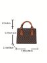 Geometric Pattern Square Bag Double Handle