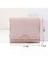 Letter Detail Small Wallet Flower Decor Pink