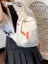 Mini Sling Bag Letter Print Adjustable Strap For Daily