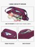 1pc Purple Polyamide High-capacity Running Waist Bag