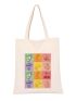 Fruit Graphic Shopper Bag Beige Casual Double Handle