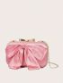 Mini Box Bag Pink Bow Decor For Party