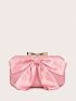 Mini Box Bag Pink Bow Decor For Party