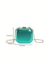 Mini Chain Box Bag Green Fashionable For Daily