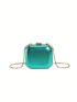 Mini Chain Box Bag Green Fashionable For Daily