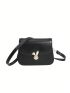 Mini Flap Saddle Bag Metal Decor Flap For Work