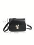 Mini Flap Saddle Bag Metal Decor Flap For Work