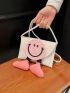 Mini Cartoon Design Straw Bag Flap Preppy