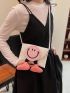 Mini Cartoon Design Straw Bag Flap Preppy