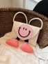 Mini Cartoon Design Straw Bag Flap Preppy