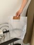 Fashionable Clutch Bag Transparent No-closure PVC