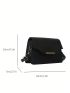 Mini Square Bag Rhombus Detail Flap PU Elegant