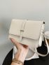 Small Flap Square Bag Vintage White PU