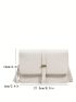 Small Flap Square Bag Vintage White PU