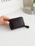 Zipper Card Holder High-capacity Multi-function Anti-theft Coffee Brown PU