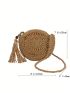 Tassel Decor Straw Bag Vacation Style