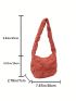 Mini Hobo Bag Quilted Pattern Minimalist Solid Color