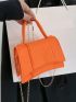 Long 7.48 Inches Wide 3.15 Inches High 7.08 Inches Mini PU Solid Color Fashion Handbag