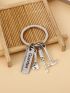 Father's Day Gift For Dad Grandpa Letter Stainless Steel Keychain Hammer Screwdriver Wrench Pendant