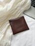 Minimalist Coin Purse Solid Color Self-Closing PU