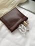 Minimalist Coin Purse Solid Color Self-Closing PU