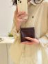 Minimalist Coin Purse Solid Color Self-Closing PU