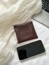 Minimalist Coin Purse Solid Color Self-Closing PU