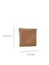 Minimalist Coin Purse Solid Khaki Self-Closing PU