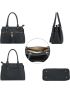 Women Satchel Bags Handle Shoulder Handbags and Purses Pockets Zipper Leather Crossbody Bags