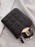 Square Men Women PU Wallet Short Card Holder Purse Money Women Clutch ID Credit Card Holder