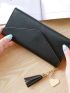 Long Women's Billfold Wallet Female Purse Tassel Coin Purse Card Holder Wallet PU  Clutch Long Wallet