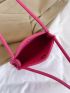 Small Straw Bag Neon Pink Funky Double Handle