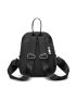 Minimalist Classic Backpack Small Zipper Black Nylon