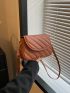 Small Flap Crossbody Bag Quilted Pattern Minimalist