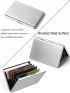 ID Credit Bank Card Holder Wallet Men Metal Anti-Scan Credit Card Case Anti RFID Blocking Reader