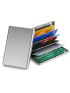 ID Credit Bank Card Holder Wallet Men Metal Anti-Scan Credit Card Case Anti RFID Blocking Reader