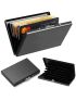 ID Credit Bank Card Holder Wallet Men Metal Anti-Scan Credit Card Case Anti RFID Blocking Reader