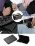 ID Credit Bank Card Holder Wallet Men Metal Anti-Scan Credit Card Case Anti RFID Blocking Reader