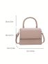 Small Litchi Embossed Flap Square Bag Top Handle