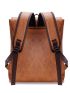 Men Minimalist Flap Backpack Studded Decor