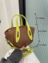 Two Tone Double Handle Novelty Bag Small