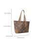 Argyle Quilted Shoulder Tote Bag Double Handle