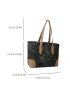 Geometric Pattern Shoulder Tote Bag Double Handle