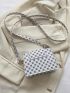 Mini Geometric Pattern Crossbody Bag, Fashion Pu Shoulder Bag