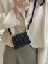 Mini Geometric Pattern Crossbody Bag, Fashion Pu Shoulder Bag