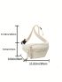 Minimalist Fanny Pack Medium Zipper Unisex White